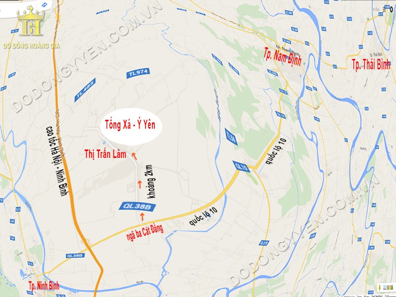 Bản đồ huyện Ý Yên